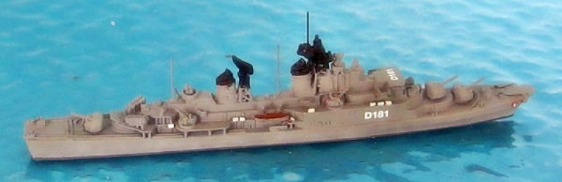 Destroyer D 181 "Hamburg" (1 p.) GER 1976 no. K 3 from Albatros